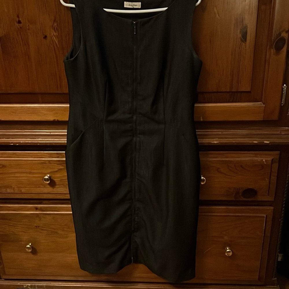 Calvin Klein asymmetrical full zip summer dress